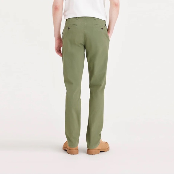 DOCKERS Chino Slim Fit 360 FLEX Khaki Army Green 5 Pkts Zip NWT 36x32 - Picture 7 of 8